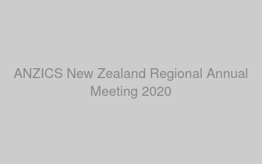 ANZICS New Zealand Regional Annual Meeting 2020